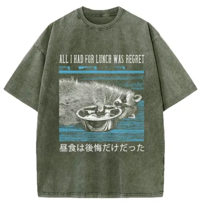 Tokyo-Tiger All I Had For Lunch Was Regret Washed T-Shirt