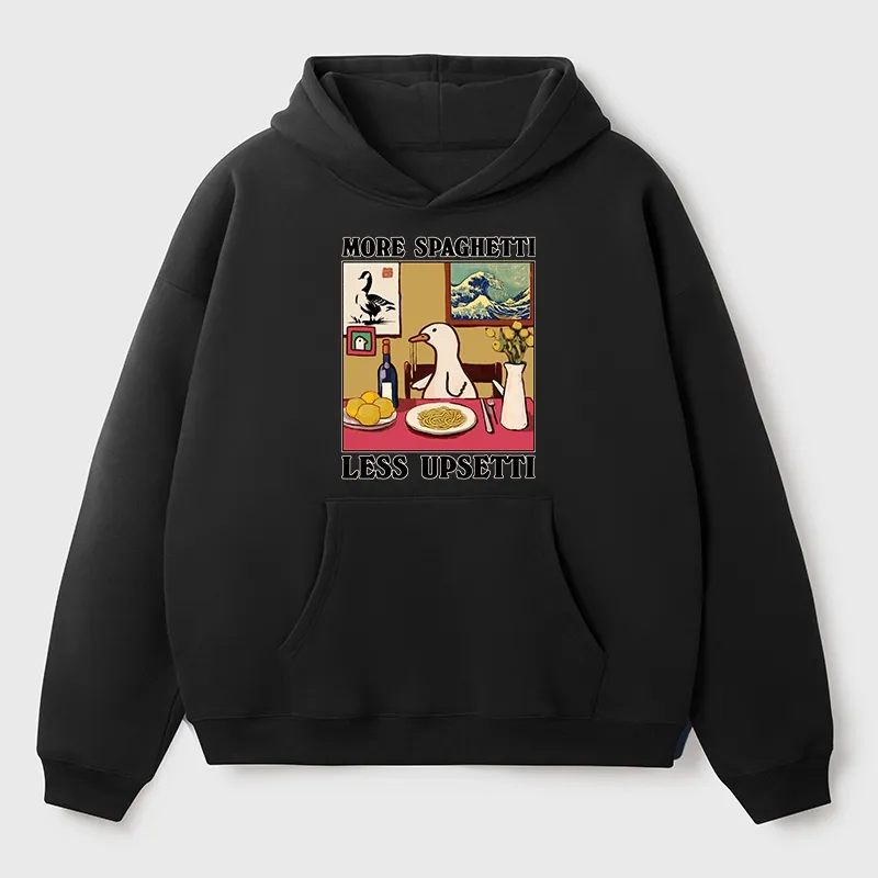 Tokyo-Tiger More Spaghetti Less Upsetti Goose Aldult Fleece Hoodie