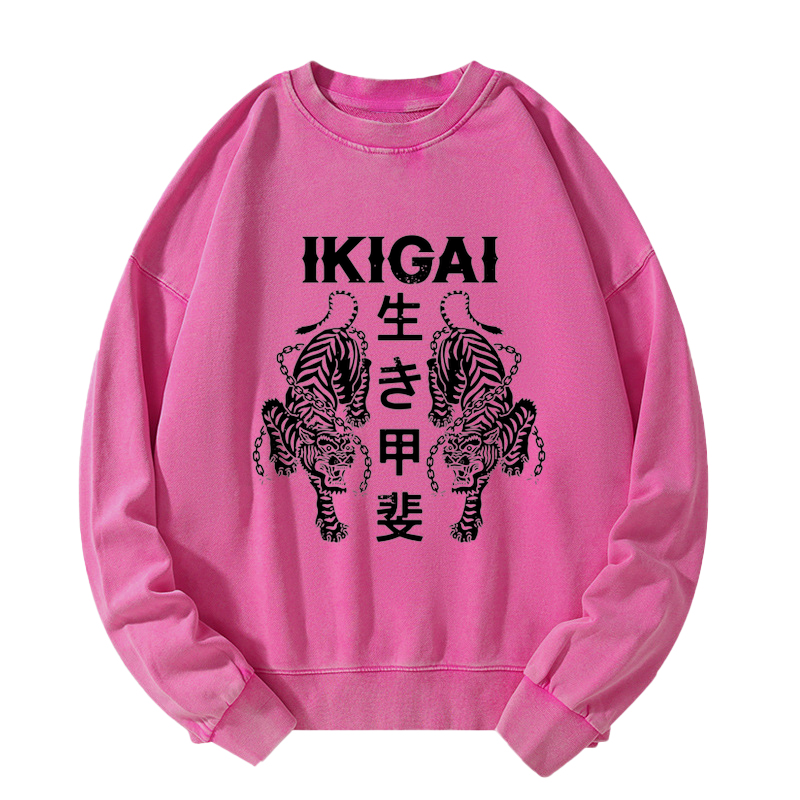 Tokyo-Tiger Japanese Chain Tiger Washed Sweatshirt