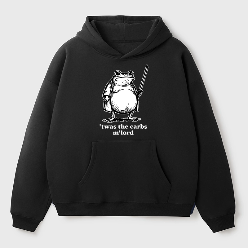 Tokyo-Tiger Funny Fat Samurai Frog Aldult Fleece Hoodie