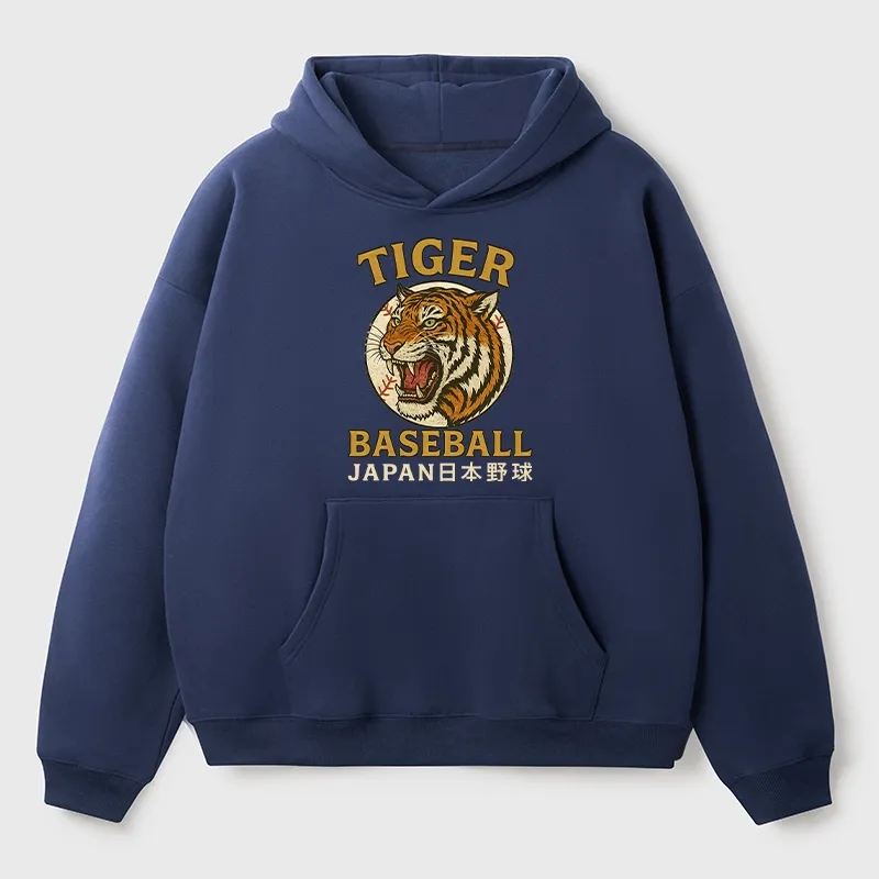 Tokyo-Tiger Osaka Japan Baseball Team Aldult Fleece Hoodie