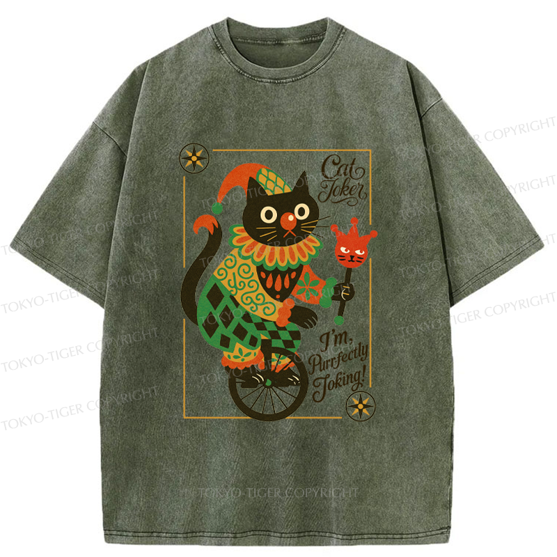 Tokyo-Tiger The Cat Joker Washed T-Shirt