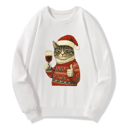 Tokyo-Tiger Christmas Cat Likes Classic Sweatshirt