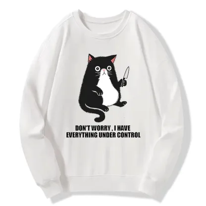Tokyo-Tiger Cat Said Don't Worry Classic Sweatshirt