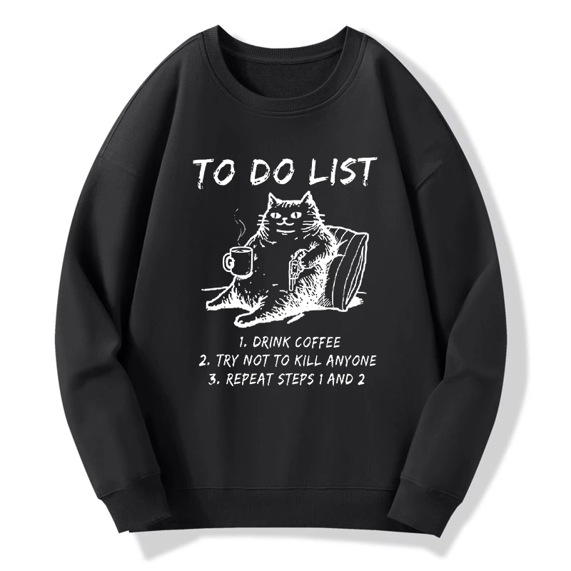 Tokyo-Tiger Cat's To-Do List Classic Sweatshirt