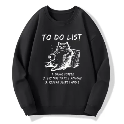 Tokyo-Tiger Cat's To-Do List Classic Sweatshirt