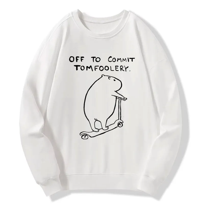 Tokyo-Tiger Capybara Is Ready To Do Something Bad Classic Sweatshirt