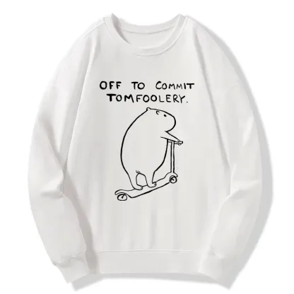 Tokyo-Tiger Capybara Is Ready To Do Something Bad Classic Sweatshirt