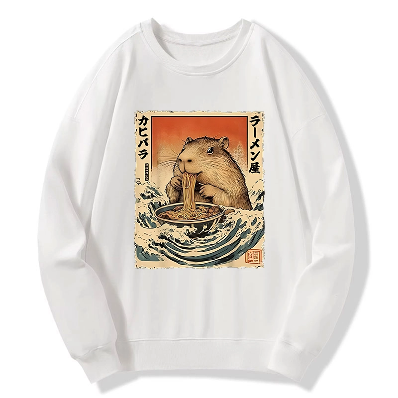 Tokyo-Tiger Hamster Eating Ramen Classic Sweatshirt