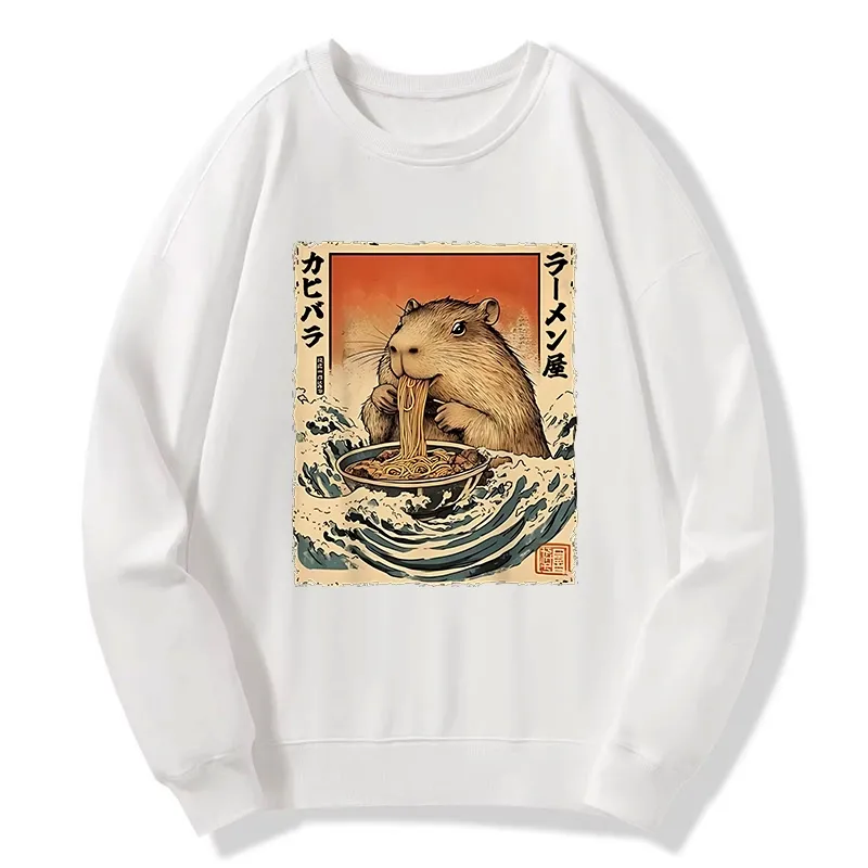 Tokyo-Tiger Hamster Eating Ramen Classic Sweatshirt