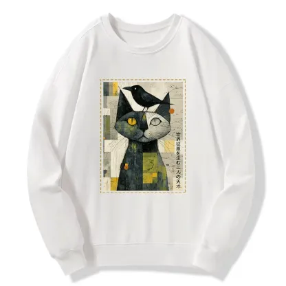 Tokyo-Tiger The Cat And The Crow Are Planning To Rule The World Classic Sweatshirt