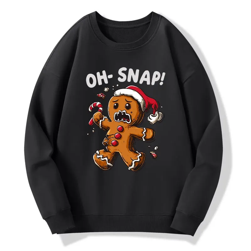 Tokyo-Tiger Oh Snap The Gingerbread Man's Christmas Chaos Classic Sweatshirt