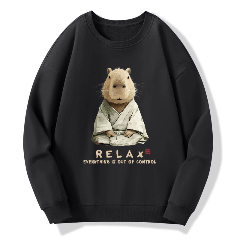 Tokyo-Tiger Zen Capybara：Relax, it's all chaos Classic Sweatshirt