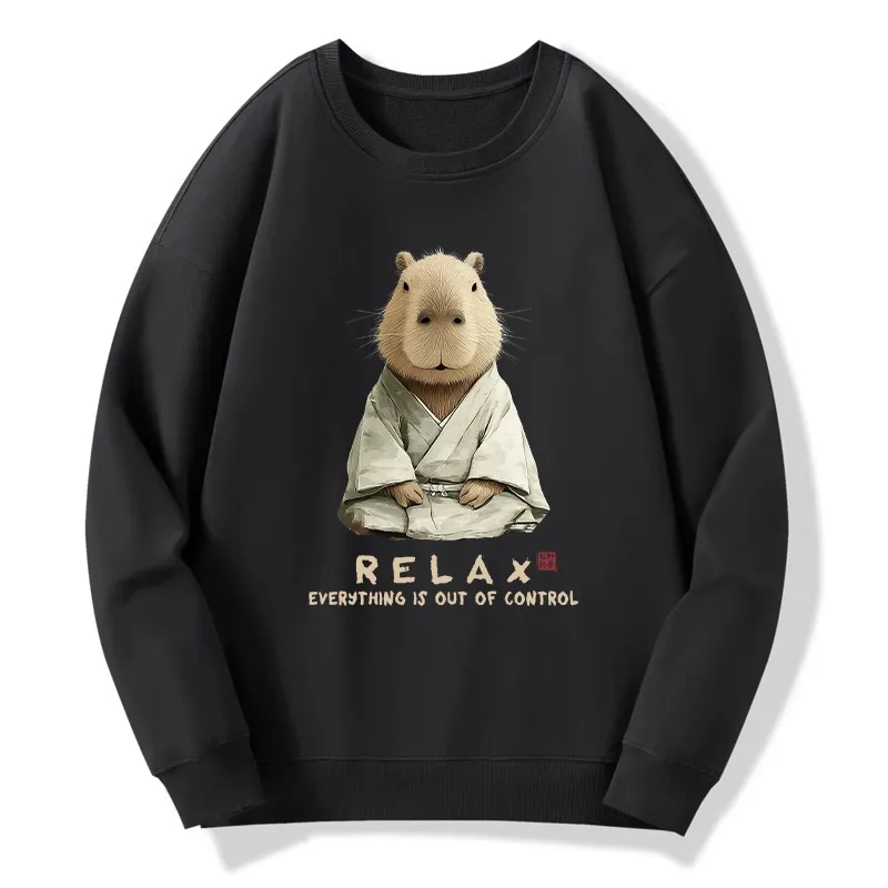 Tokyo-Tiger Zen Capybara：Relax, it's all chaos Classic Sweatshirt