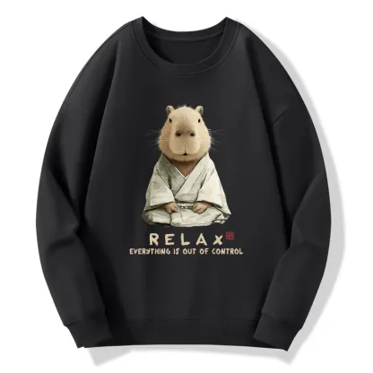 Tokyo-Tiger Zen Capybara：Relax, it's all chaos Classic Sweatshirt