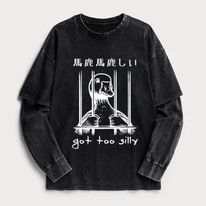 Tokyo-Tiger Got Too Silly Washed Double Layer T-Shirt