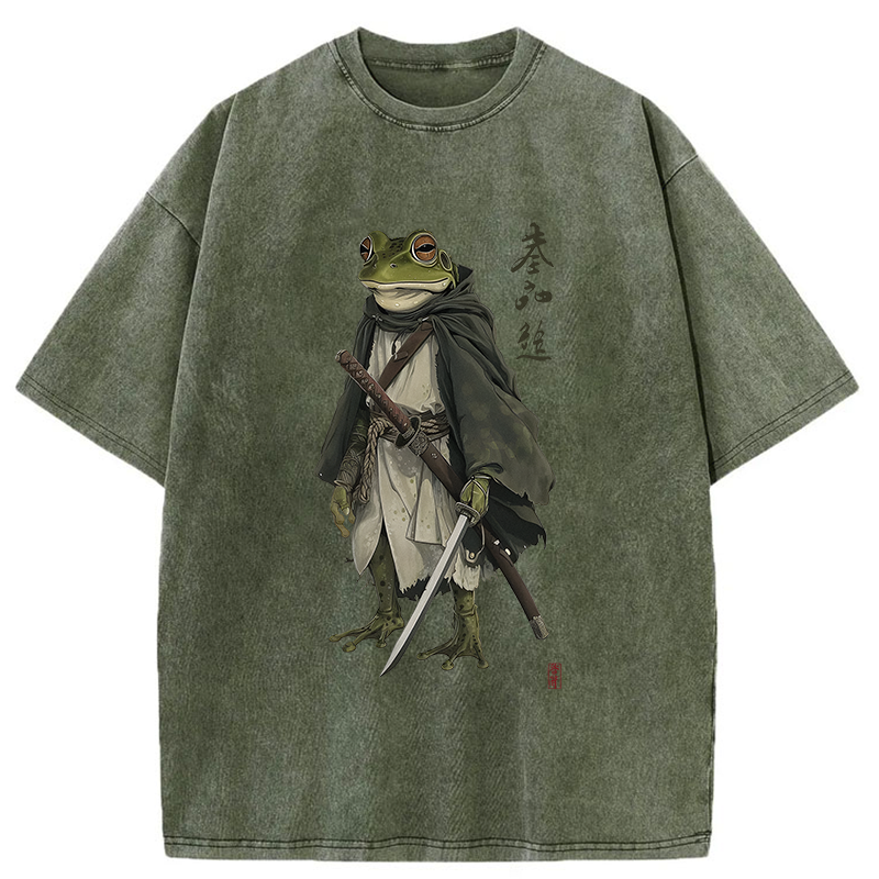 Tokyo-Tiger Frog Warrior Japan Washed T-Shirt