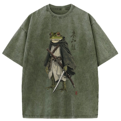 Tokyo-Tiger Frog Warrior Japan Washed T-Shirt