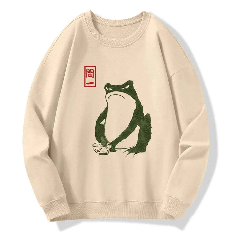 Tokyo-Tiger Woodblock Print Frog Sweatshirt