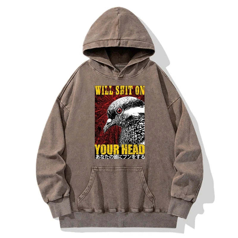Tokyo-Tiger Pigeon Will Shit On Your Head Washed Hoodie Sale