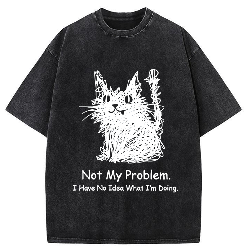 Tokyo-Tiger Cats Never Make Mistakes Washed T-Shirt