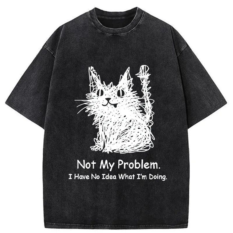 Tokyo-Tiger Cats Never Make Mistakes Washed T-Shirt