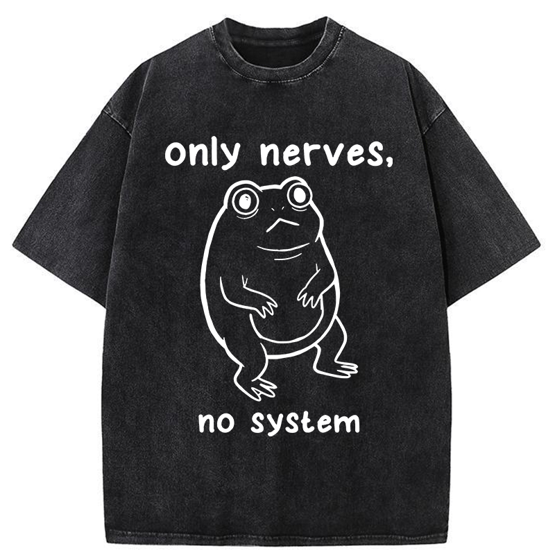 Tokyo-Tiger No System Frog Meme Washed T-Shirt