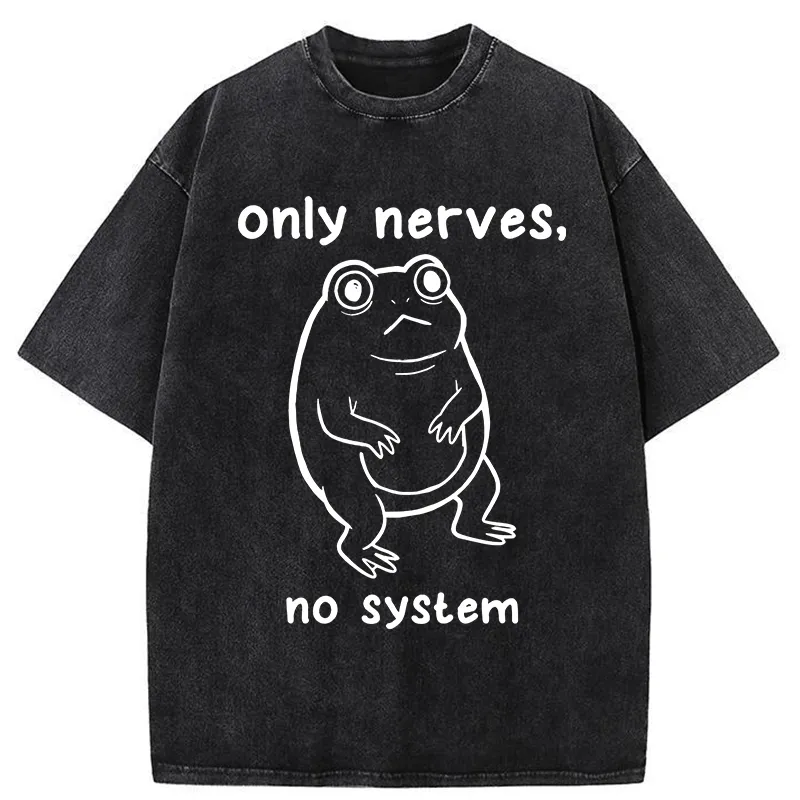 Tokyo-Tiger No System Frog Meme Washed T-Shirt