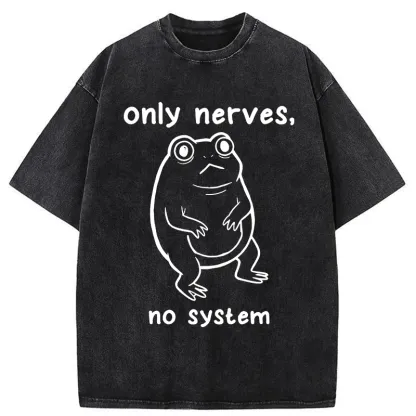 Tokyo-Tiger No System Frog Meme Washed T-Shirt