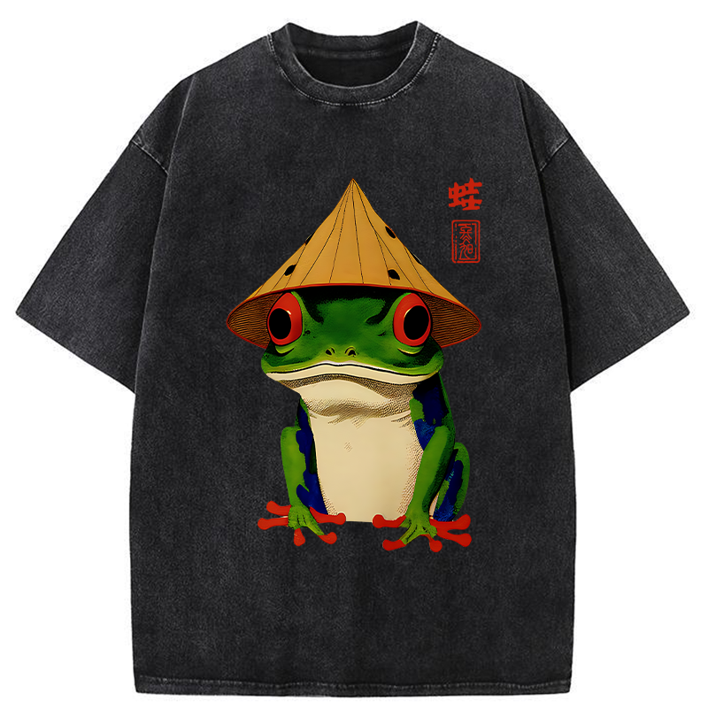 Tokyo-Tiger Japanese Poison Frog Washed T-Shirt