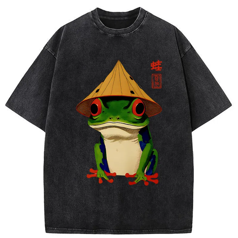 Tokyo-Tiger Japanese Poison Frog Washed T-Shirt
