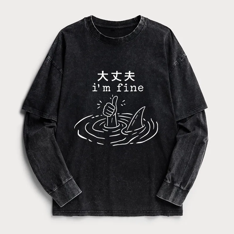 Tokyo-Tiger People In Danger Washed Double Layer T-Shirt