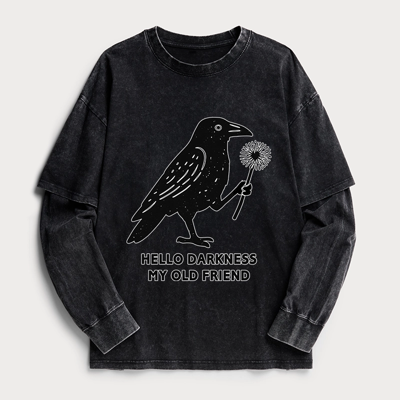 Tokyo-Tiger My Old Friend The Crow Washed Double Layer T-Shirt