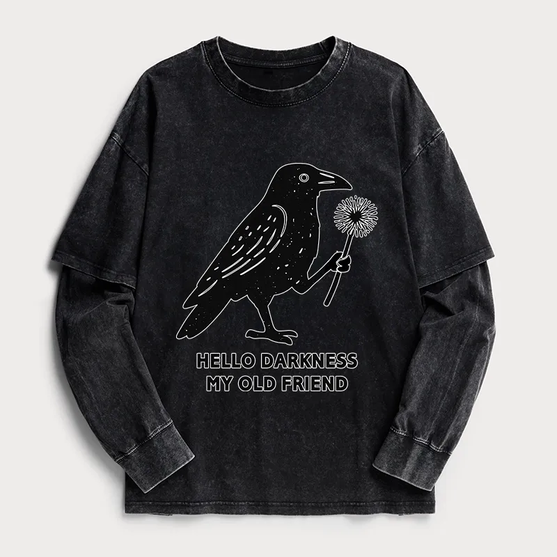Tokyo-Tiger My Old Friend The Crow Washed Double Layer T-Shirt