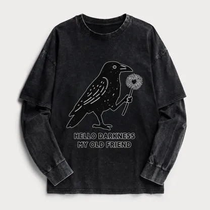 Tokyo-Tiger My Old Friend The Crow Washed Double Layer T-Shirt