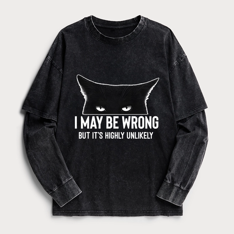 Tokyo-Tiger Cat Can Do No Wrong Washed Double Layer T-Shirt