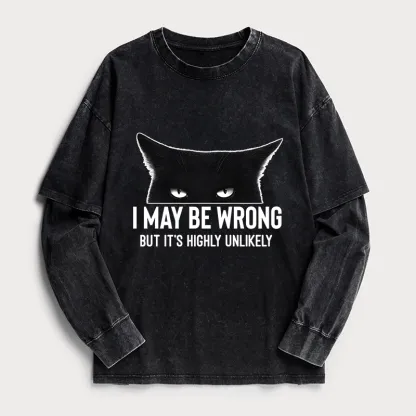 Tokyo-Tiger Cat Can Do No Wrong Washed Double Layer T-Shirt