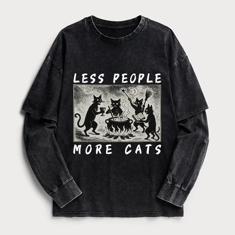 Tokyo-Tiger Cat Sacrifice Ceremony Washed Double Layer T-Shirt