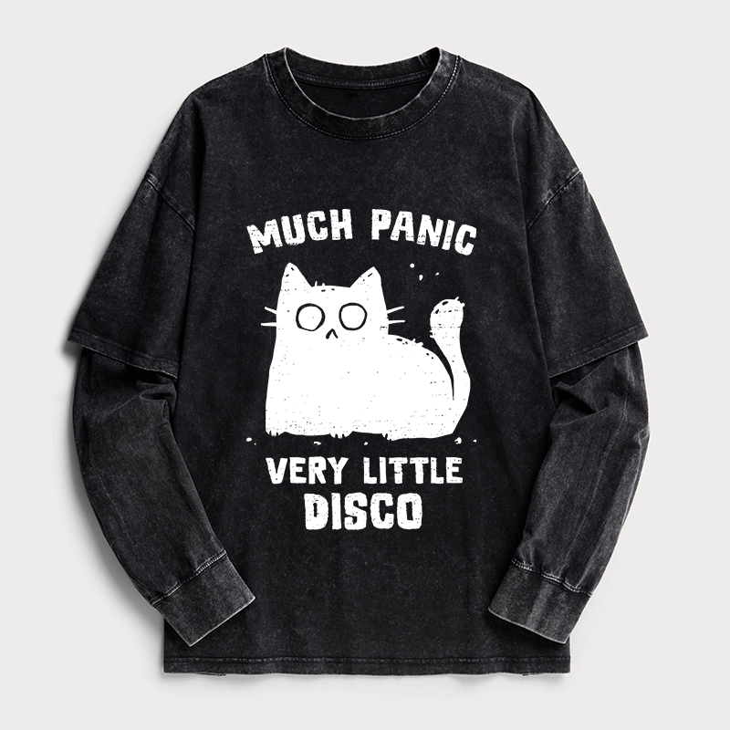 Tokyo-Tiger More Disco Funny Washed Double Layer T-Shirt