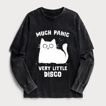 Tokyo-Tiger More Disco Funny Washed Double Layer T-Shirt