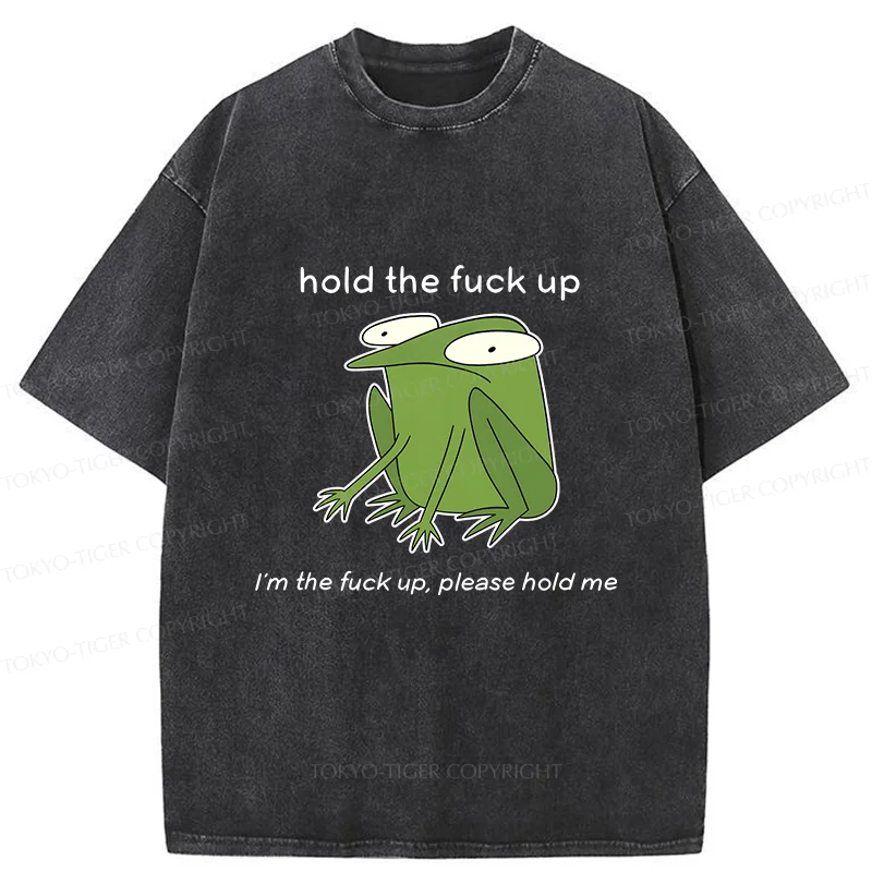 Tokyo-Tiger Please Hug The Frog Washed T-Shirt