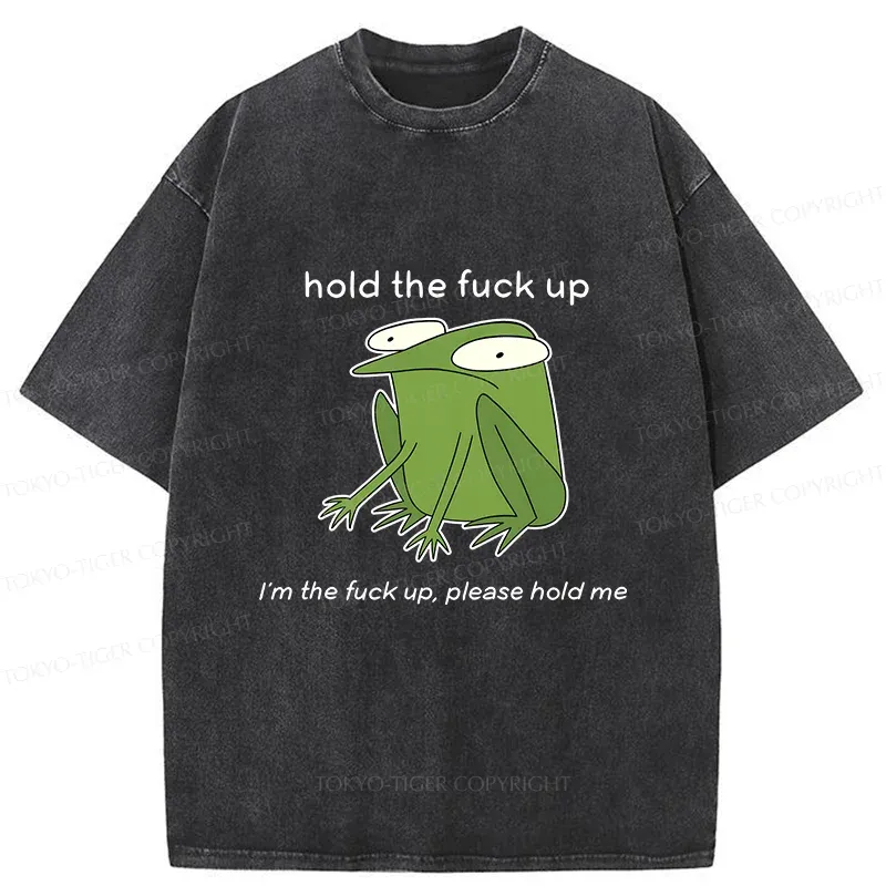Tokyo-Tiger Please Hug The Frog Washed T-Shirt