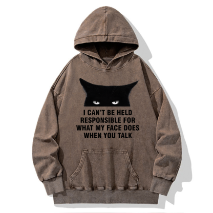 Tokyo-Tiger Cat Expression Management Washed Hoodie