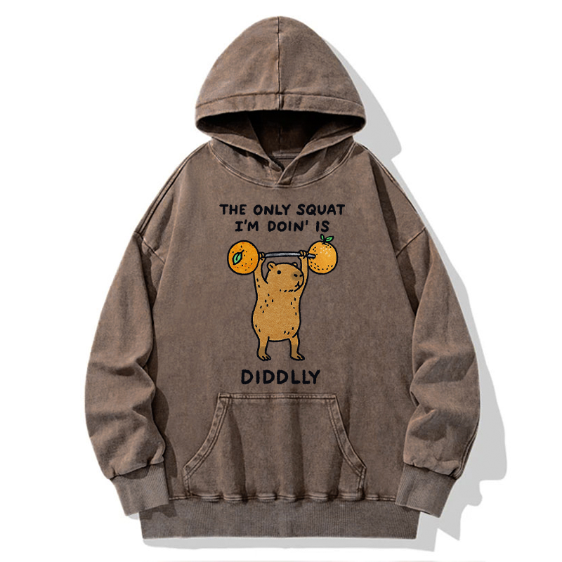 Tokyo-Tiger Diddly Capybara Washed Hoodie