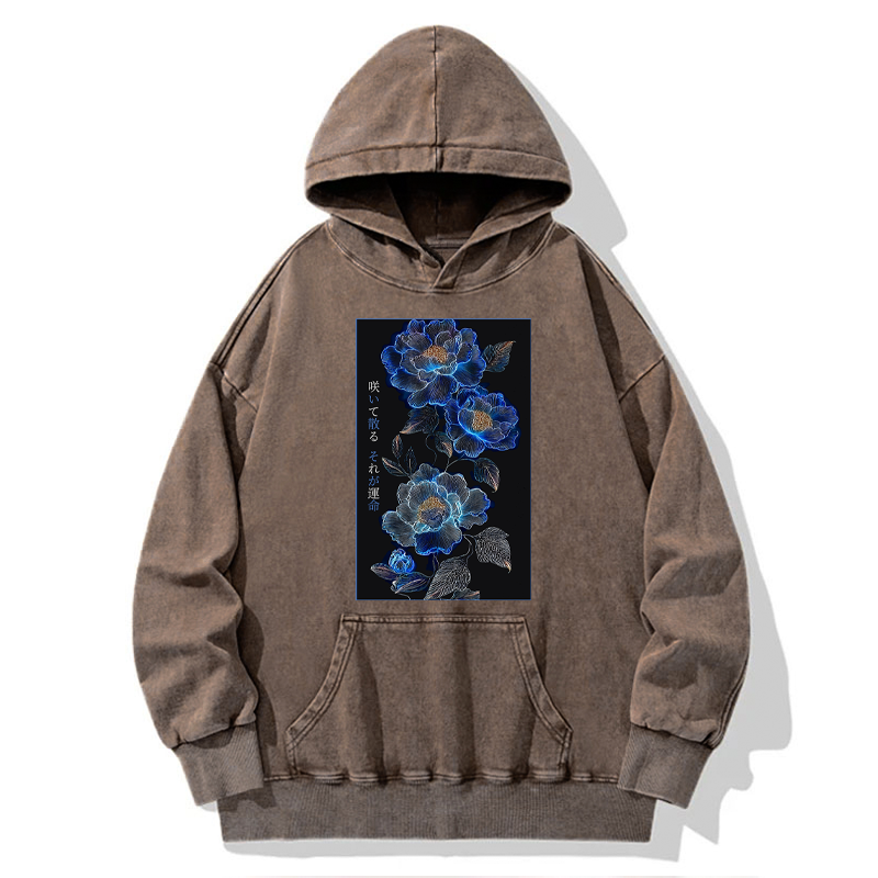 Tokyo-Tiger The Sea Of Flowers In The Darkness Washed Hoodie