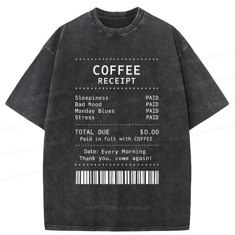 Tokyo-Tiger Coffee Bill Washed T-Shirt