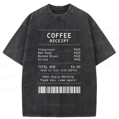 Tokyo-Tiger Coffee Bill Washed T-Shirt