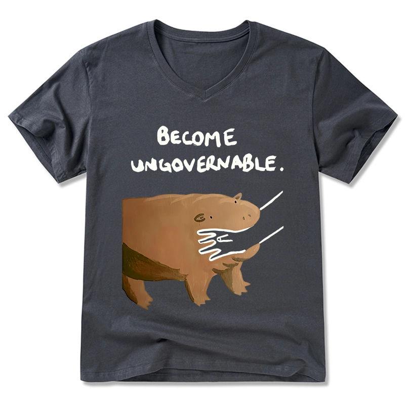 Tokyo-Tiger Moo Deng Bites Someone's Arm V-Neck Classic T-Shirt