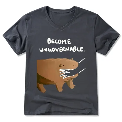 Tokyo-Tiger Moo Deng Bites Someone's Arm V-Neck Classic T-Shirt