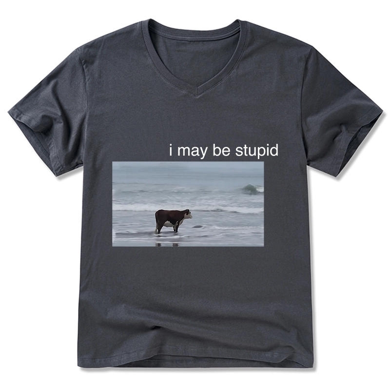 Tokyo-Tiger Foolish Cow V-Neck Classic T-Shirt